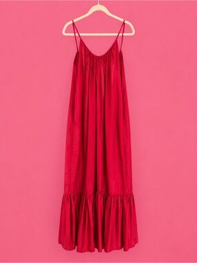 Women’s Red Maxi Dress with Spaghetti Straps